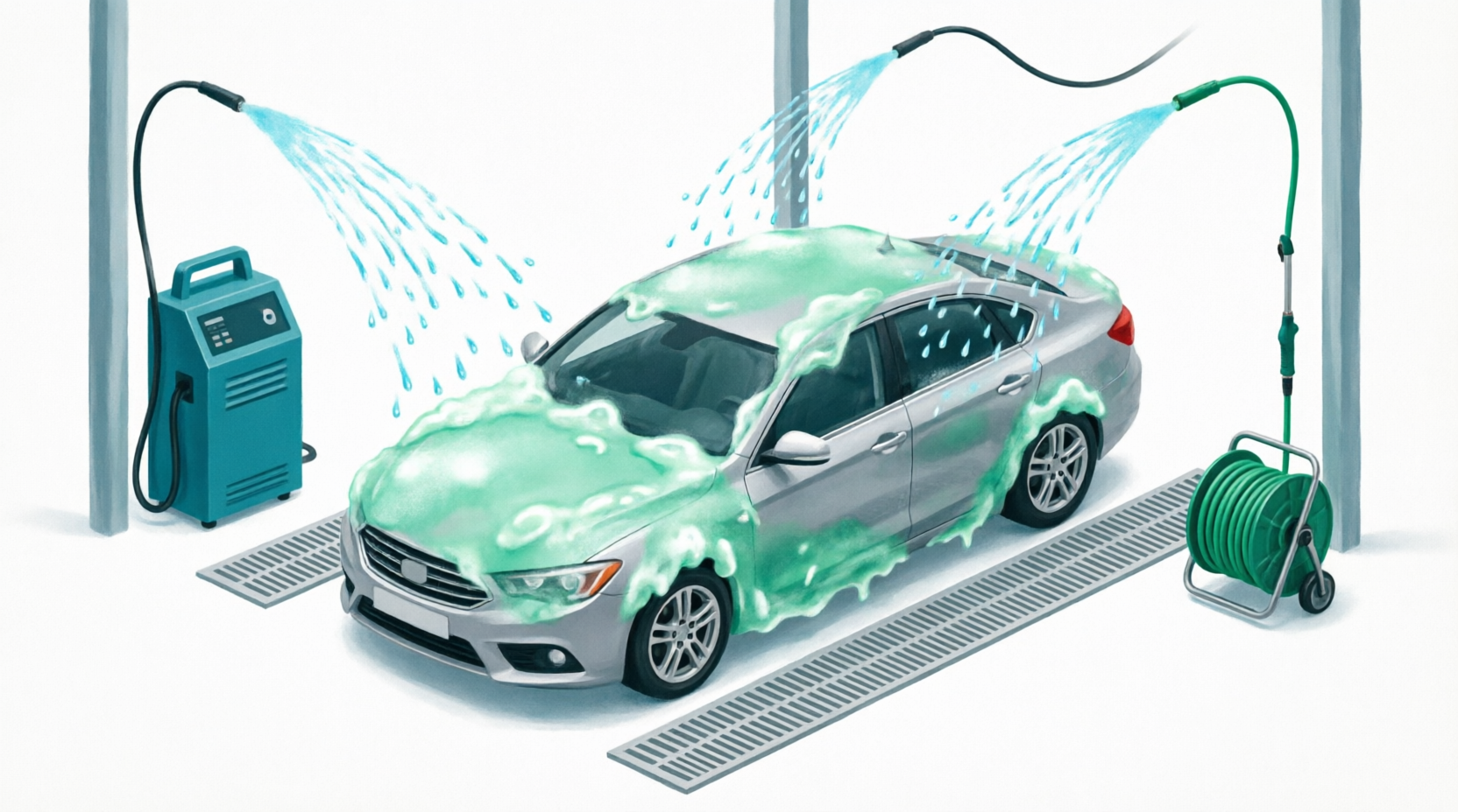 Eco-foam cleaning process